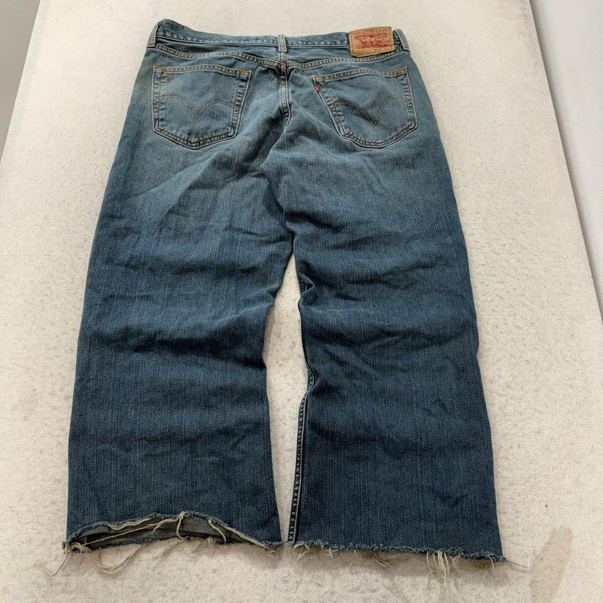 Vintage Y2K 2000's Levi's Faded Bootcut Distressed Denim Shorts