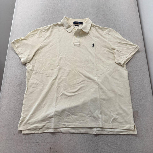 Vintage Y2K 2000's Polo Ralph Lauren Cream Blank Polo Shirt