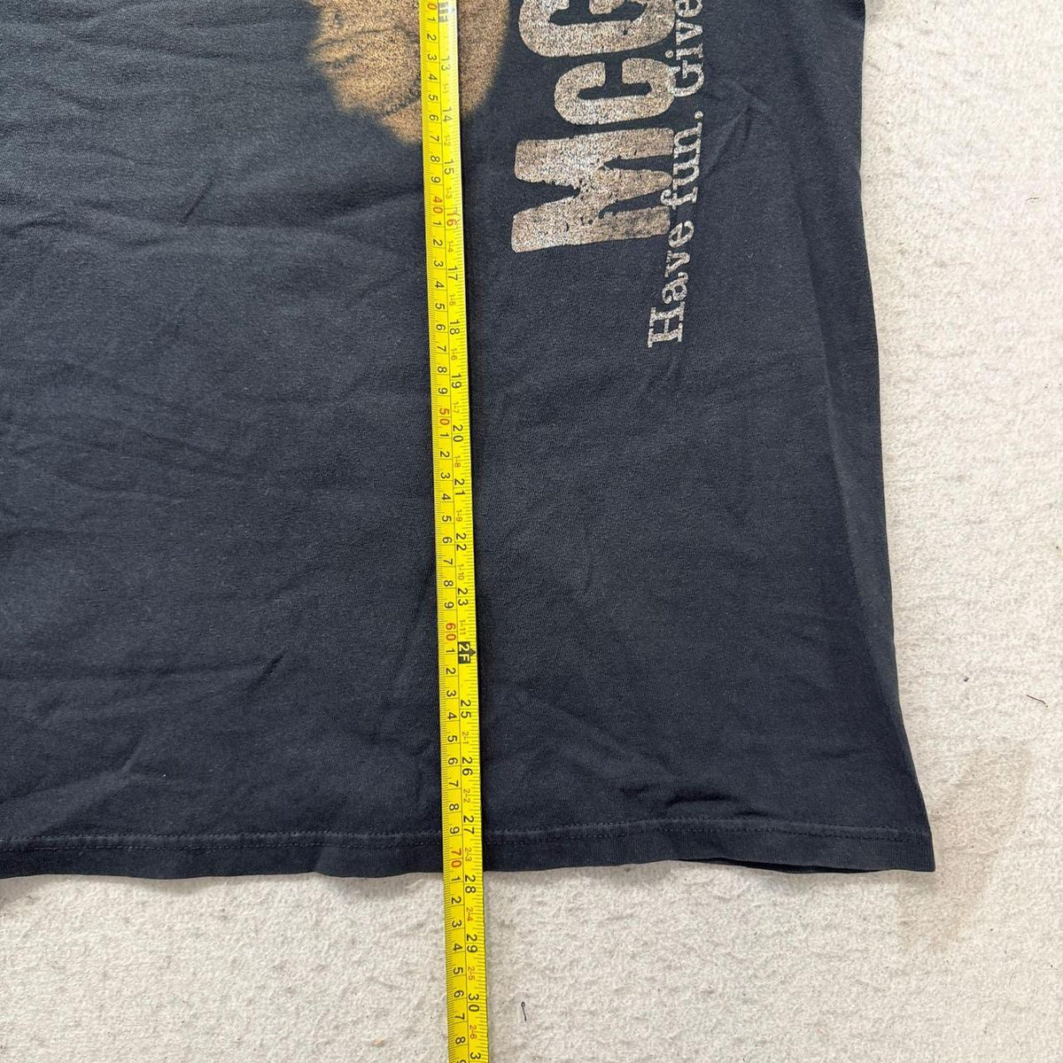 Vintage Y2K 2000's Faded Distressed Black Graphic Tee