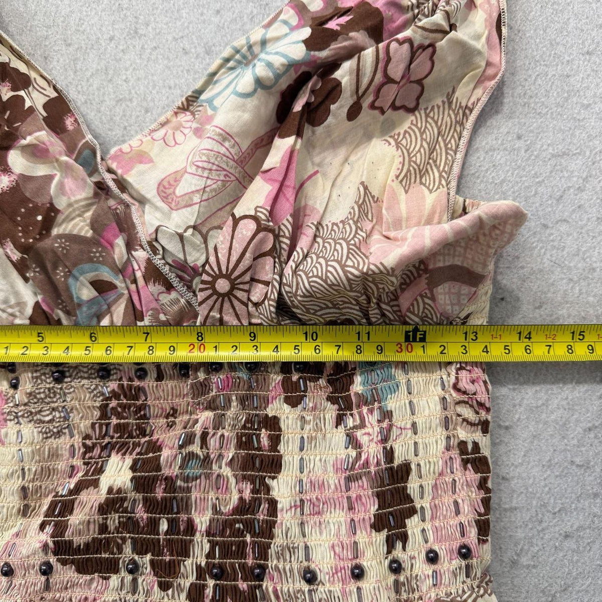 Vintage Y2K 2000's Women's Caneci Pink Floral Print Graphic Dress