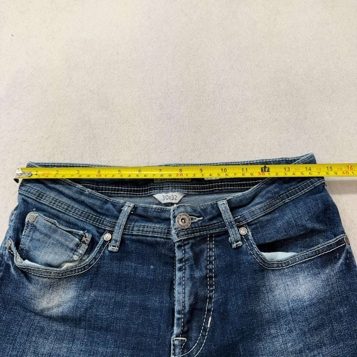 Vintage Y2K 2000's Dark Wash Distressed Open Leg Jeans