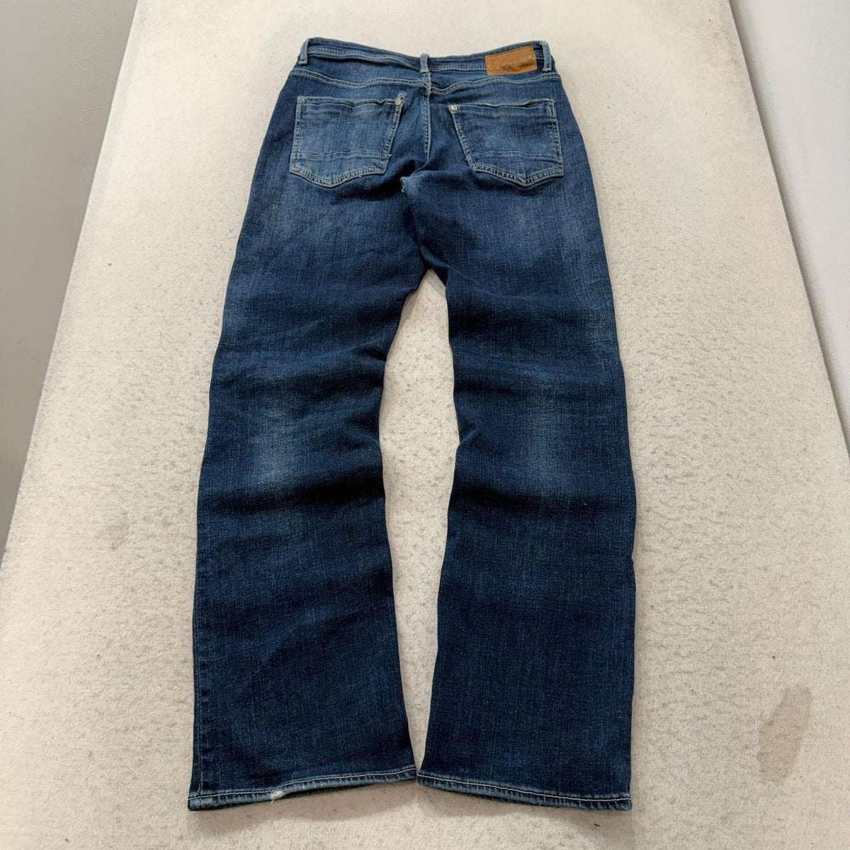 Vintage Y2K 2000's Dark Wash Distressed Open Leg Jeans