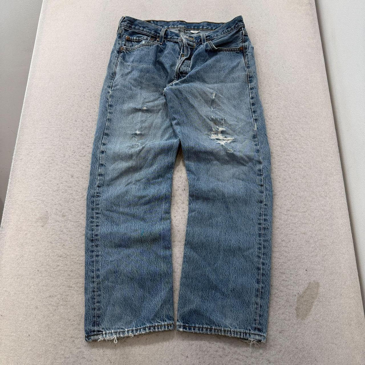 Vintage 90s Distressed Faded Open Leg Jeans