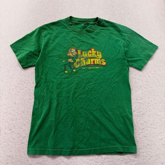 Vintage 90s Green Faded Boxy Lucky Charms Graphic Tee