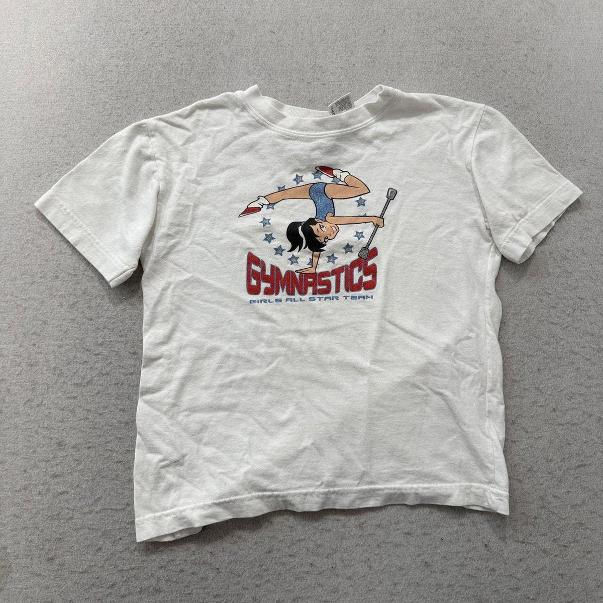 Vintage Y2K 2000's Athletic Works White Boxy Graphic Tee