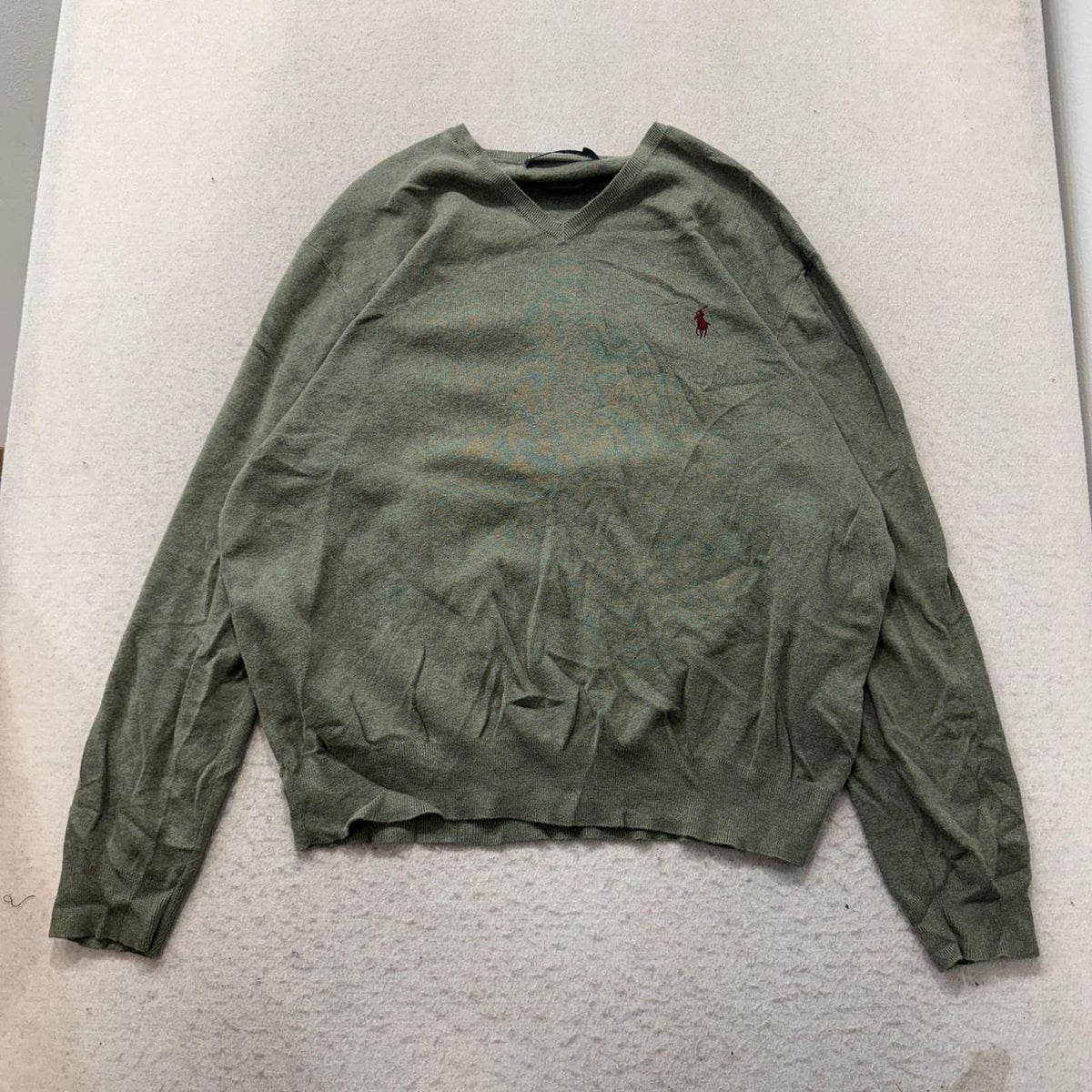 Vintage Y2K 2000's Polo Ralph Lauren Sage Green Boxy Crewneck Sweatshirt
