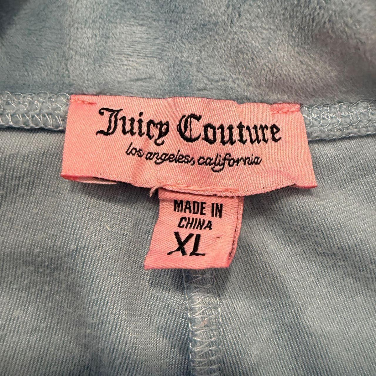 Vintage Y2K 2000's Women's Juicy Couture Light Blue Flare Velour Pants