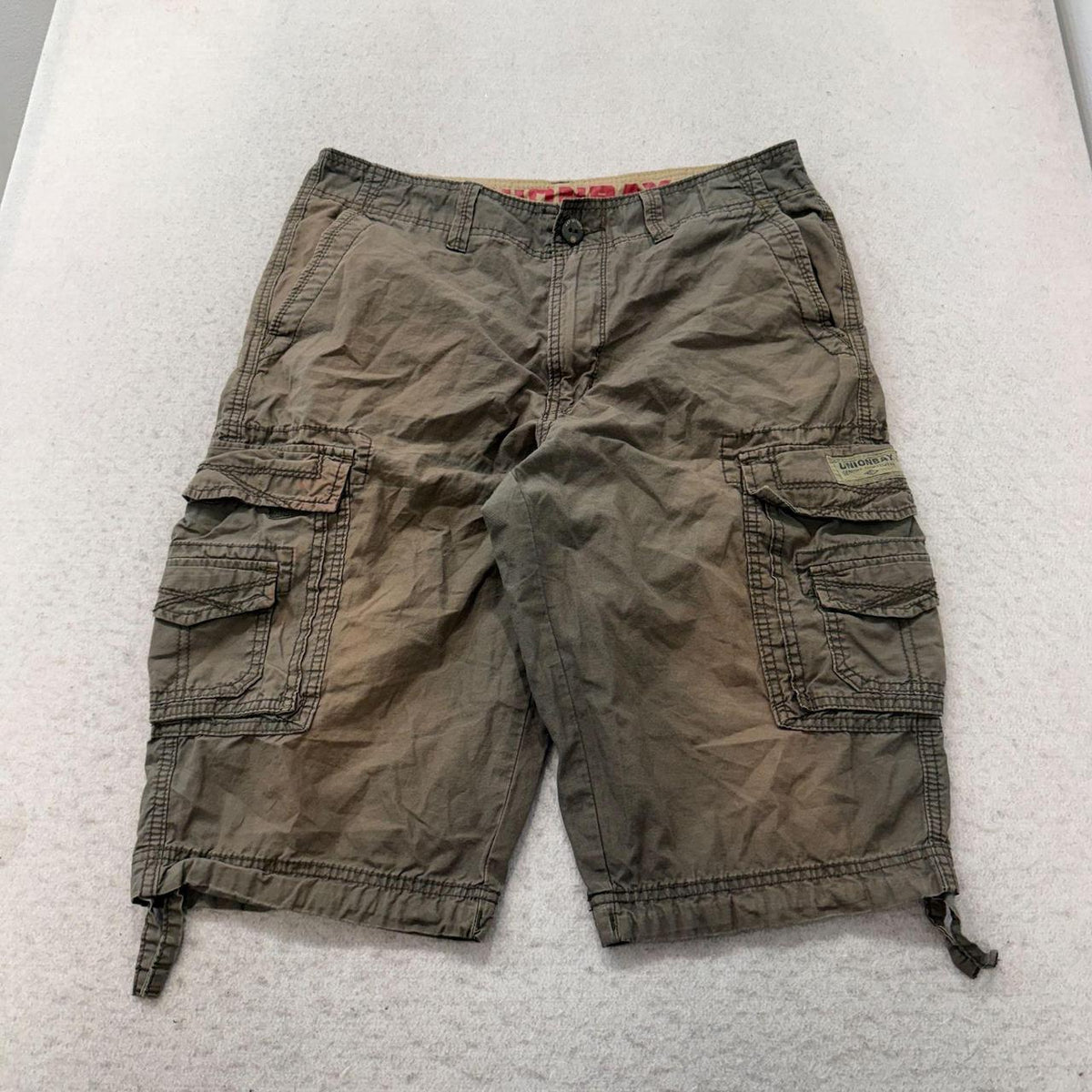 Vintage Y2K 2000's Unionbay Olive Baggy Faded Cargo Shorts