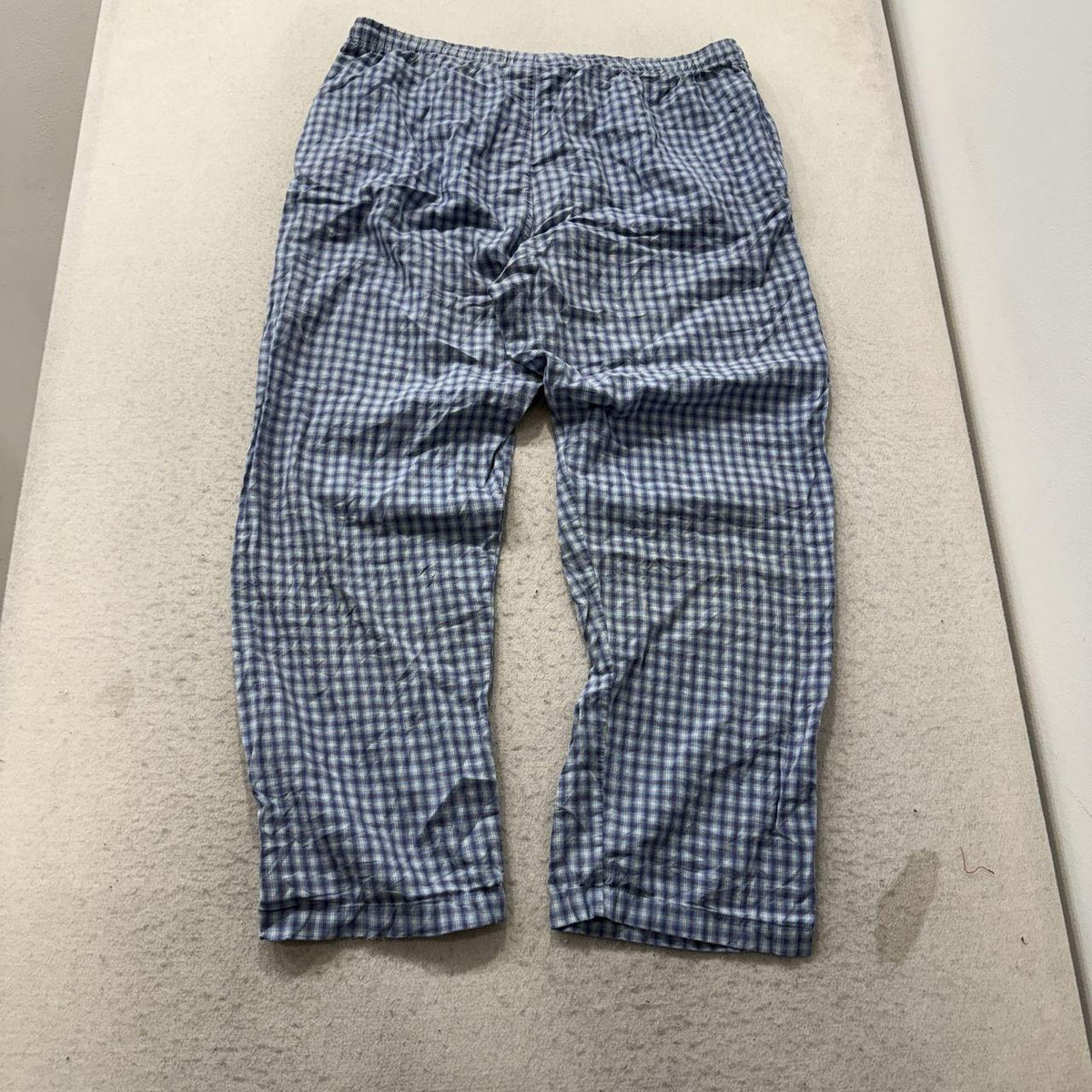 Vintage Y2K 2000's Polo Ralph Lauren Blue White Plaid Baggy Pajama Pants
