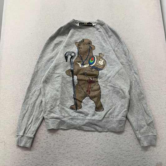 Vintage Y2K 2000's Ogawa Grey Graphic Crewneck Sweatshirt