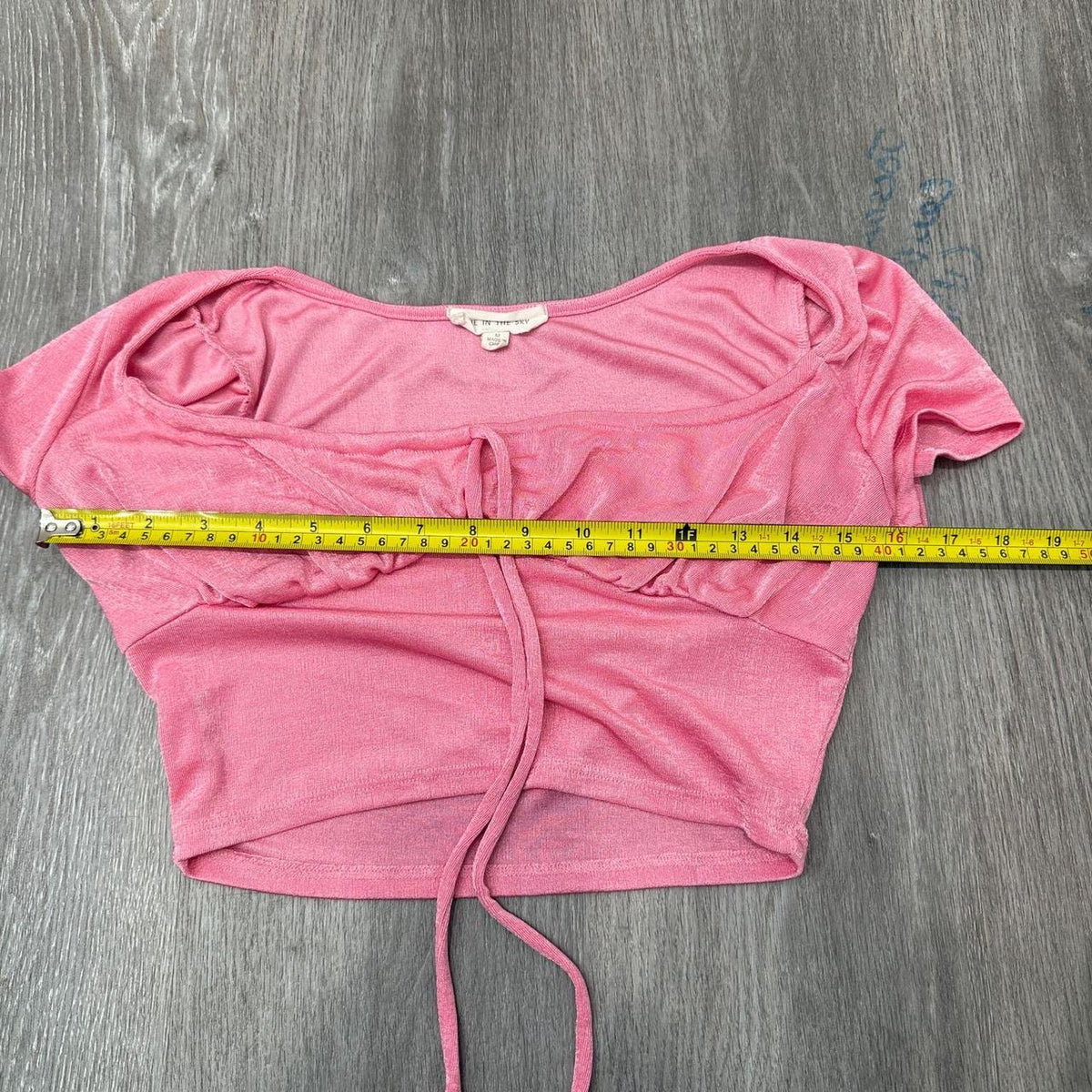 Vintage Y2K 2000's Women's Pie in the Sky Hot Pink Boxy Crop Top