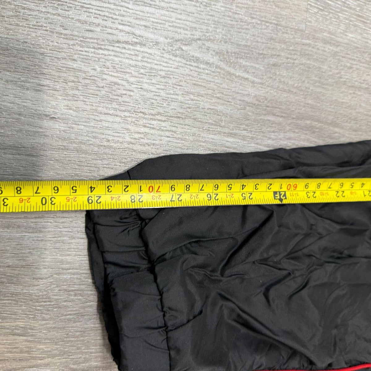 Vintage Y2K 2000's rue21 Black Baggy Track Pants Red Stripe