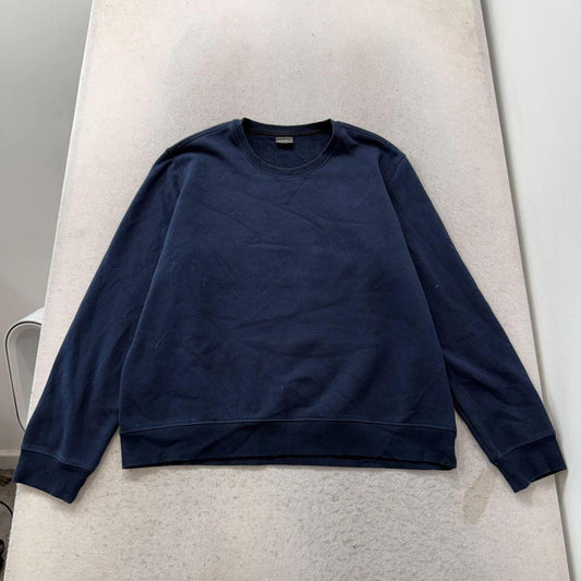 Vintage Y2K 2000's Eddie Bauer Navy Boxy Blank Crewneck Sweatshirt