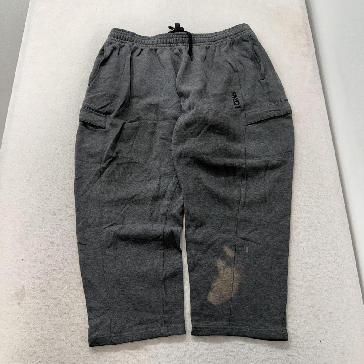 Vintage Y2K 2000's AND1 Charcoal Grey Baggy Cargo Shorts