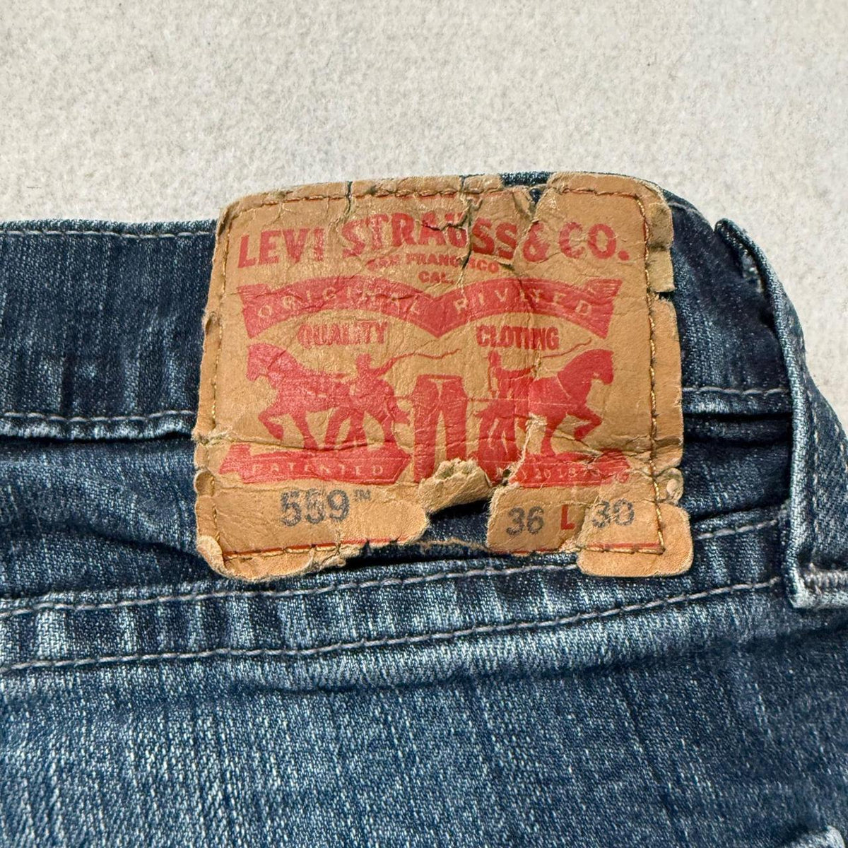 Vintage Y2K 2000's Faded Open Leg Distressed Jeans