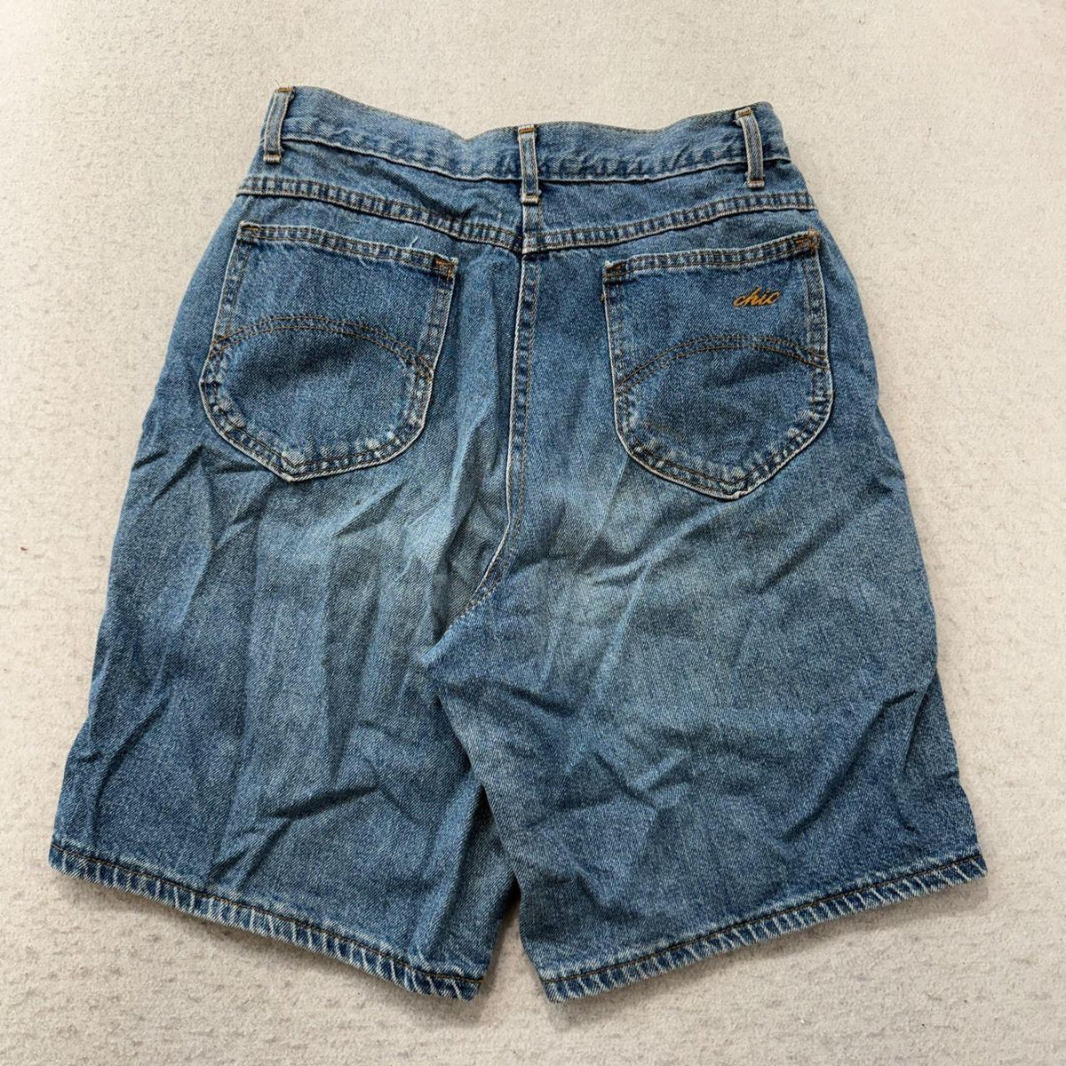 Vintage 90s Faded Open Leg Denim Shorts