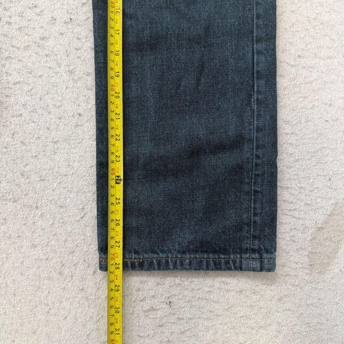 Vintage Y2K 2000's Dark Wash Open Leg Faded Denim Jeans