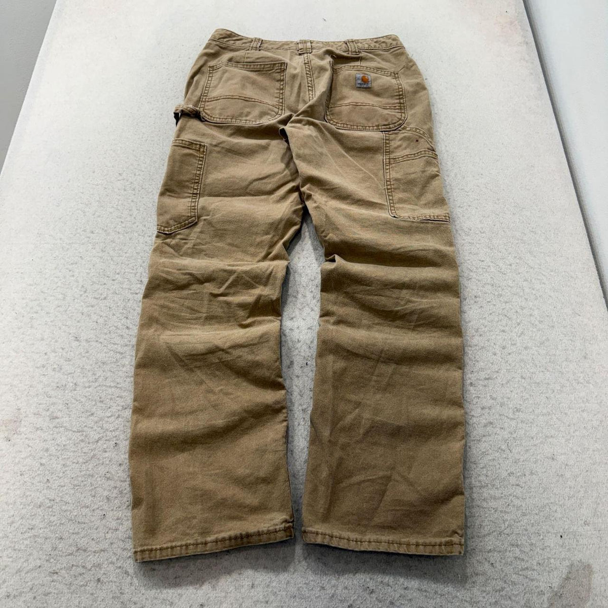 Vintage Y2K 2000's Carhartt Khaki Faded Baggy Carpenter Pants