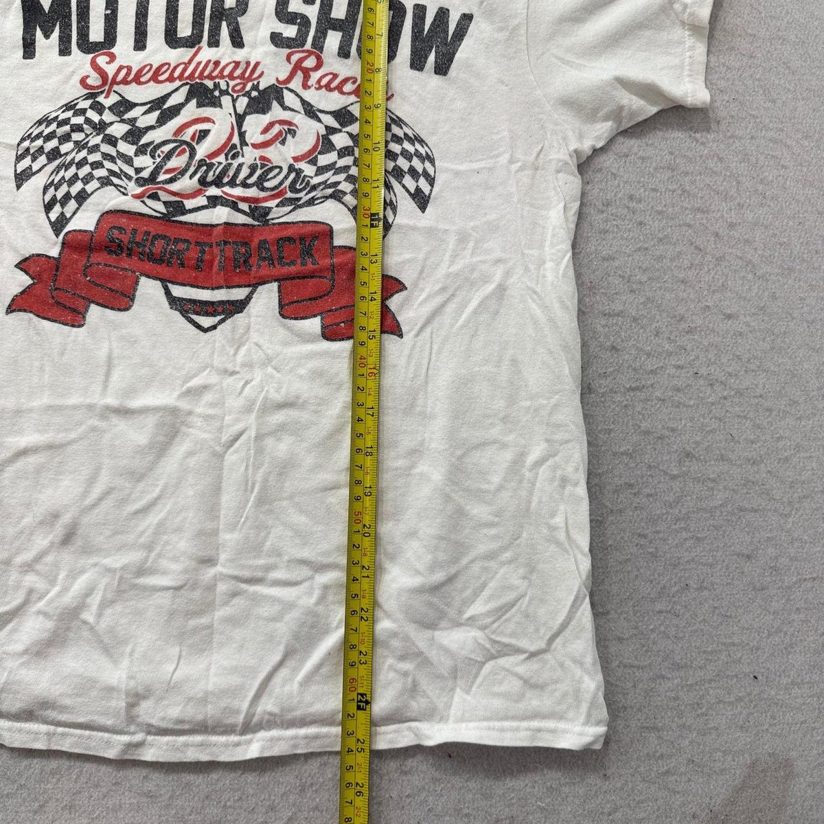 Vintage Y2K 2000's Women's Boxy Faded White Graphic Tee