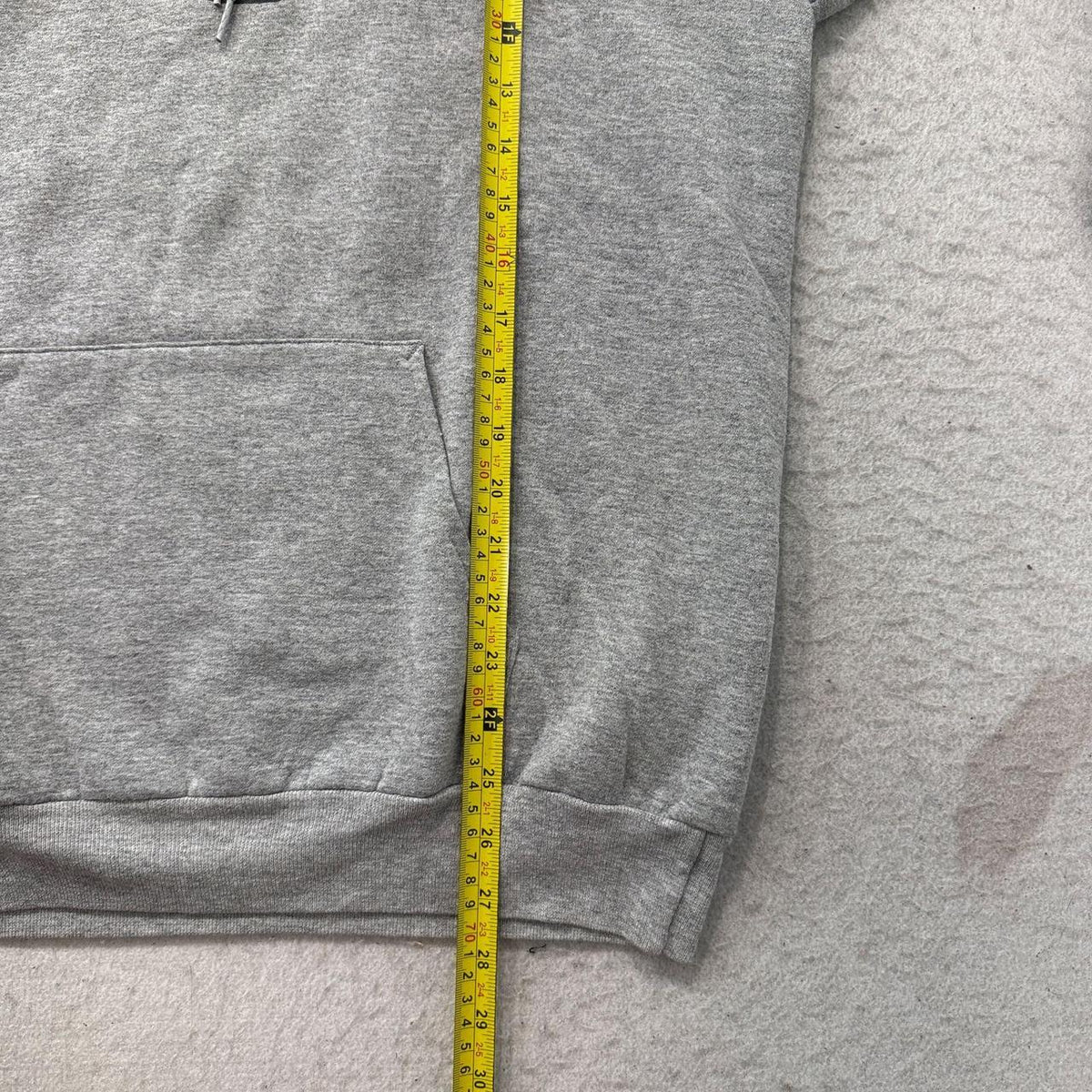 Vintage Y2K 2000's Port and Company Grey Faded Oversized Graphic Hoodie