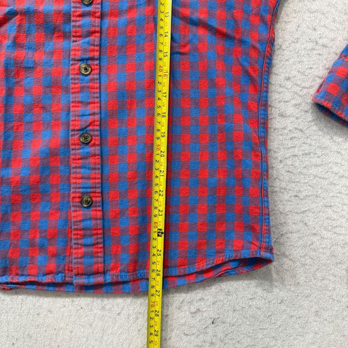 Vintage Y2K 2000's Hollister Red Gingham Boxy Grunge Flannel Shirt