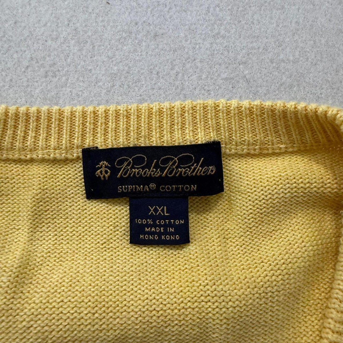 Vintage Y2K 2000's Brooks Brothers Yellow Argyle Boxy Vest