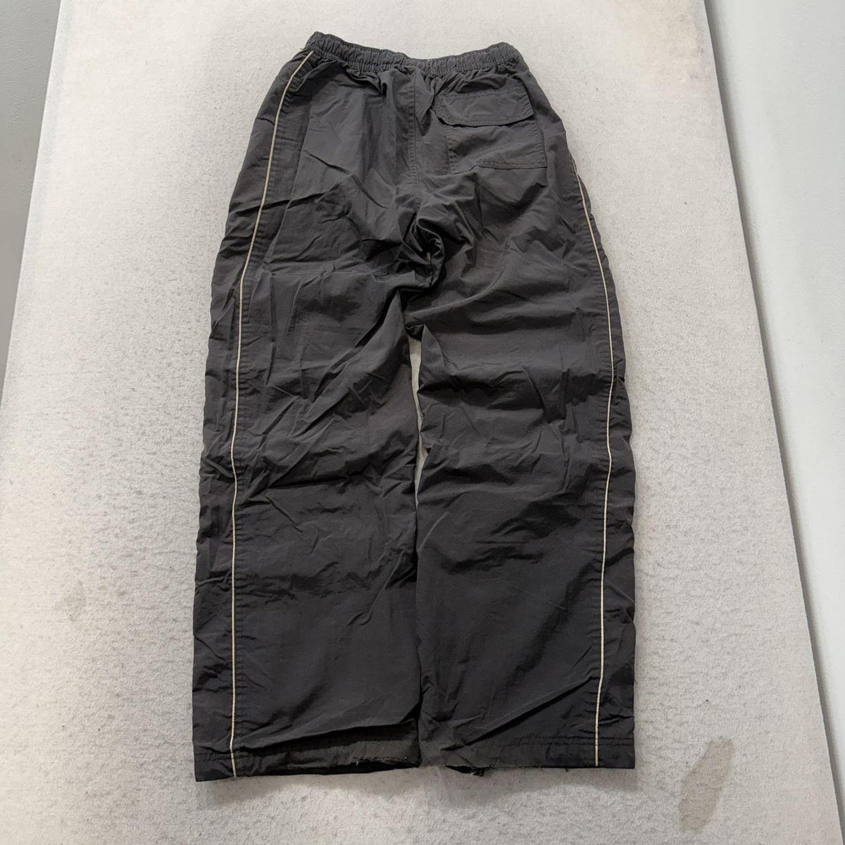 Vintage Y2K 2000's Women's Black Baggy Nylon Track Pants