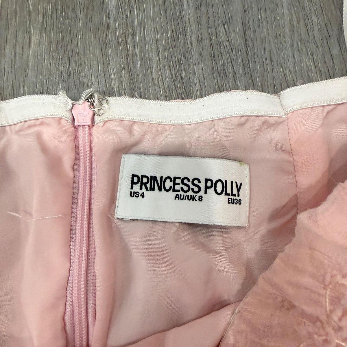 Vintage Y2K 2000's Princess Polly Pale Pink Ruched Mini Dress