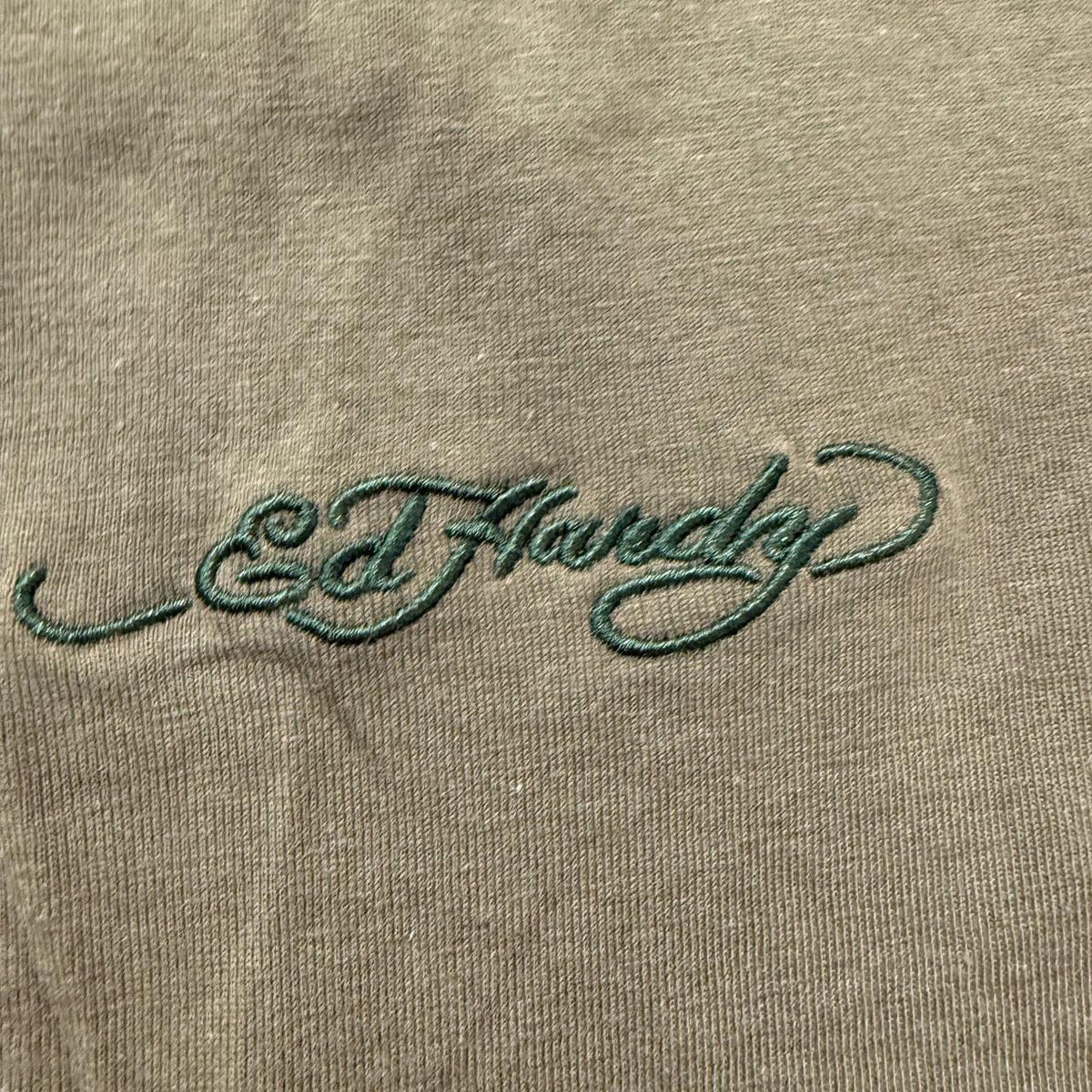 Vintage Y2K 2000's Ed Hardy Olive Green Graphic Tee