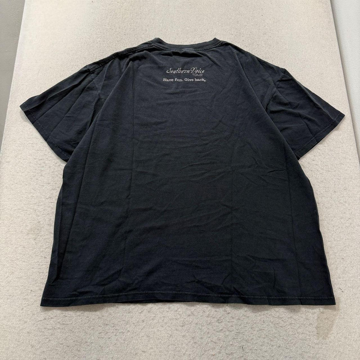 Vintage Y2K 2000's Faded Distressed Black Graphic Tee