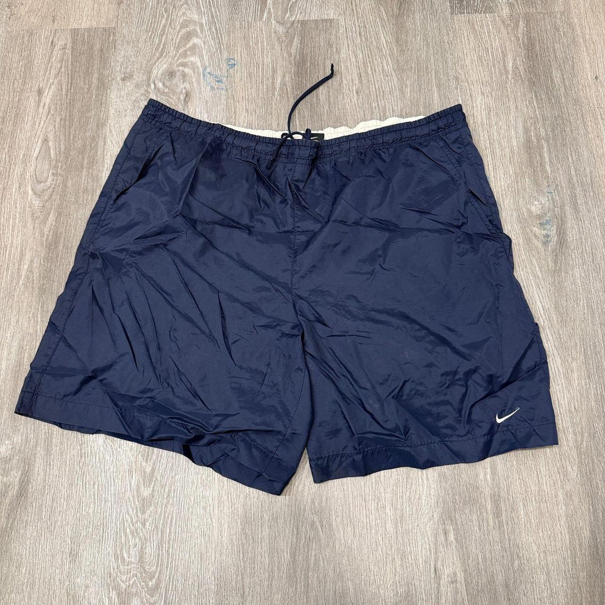 Vintage Y2K 2000's Nike Navy Baggy Nylon Shorts