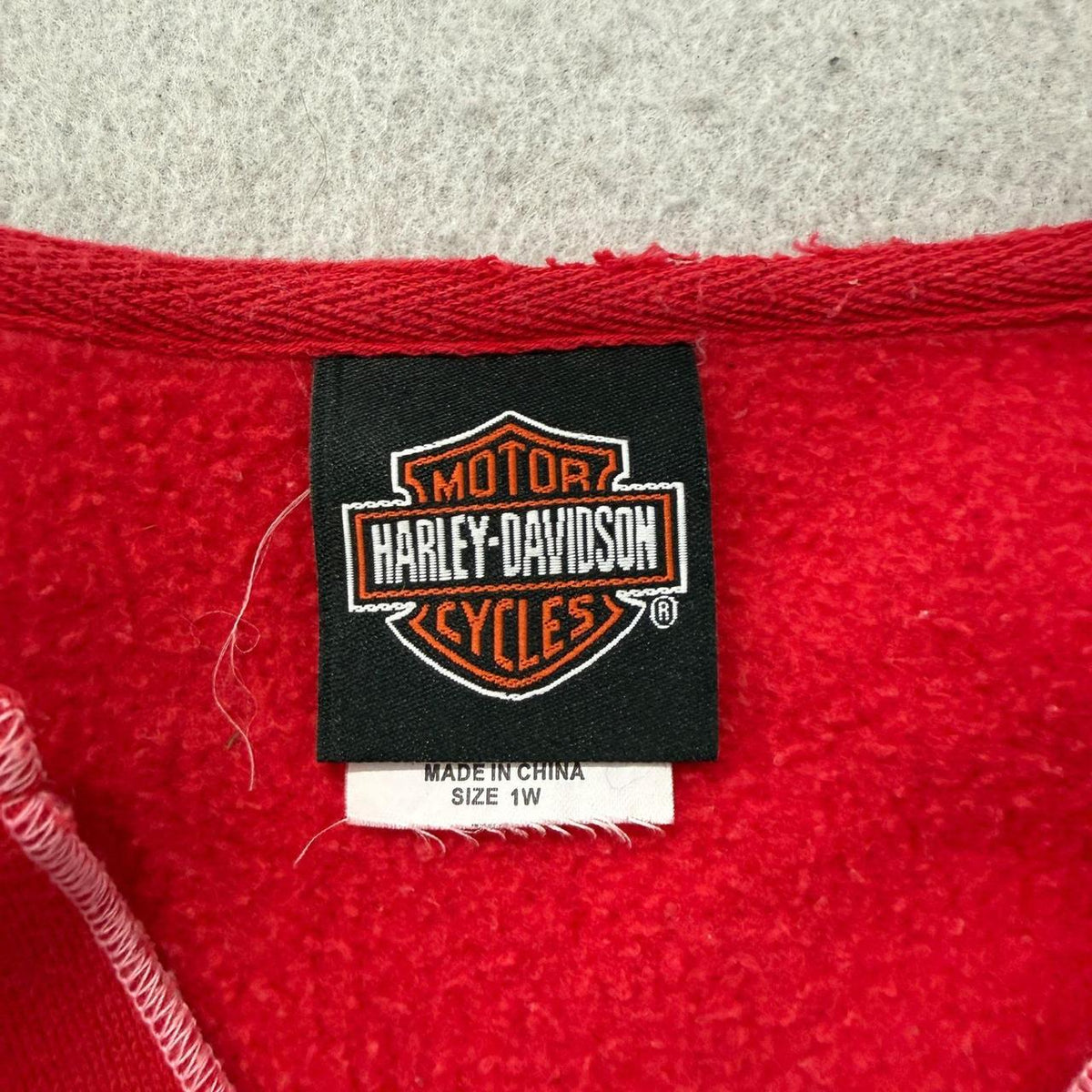 Vintage Y2K 2000's Harley-Davidson Red Distressed Oversized Sweatshirt