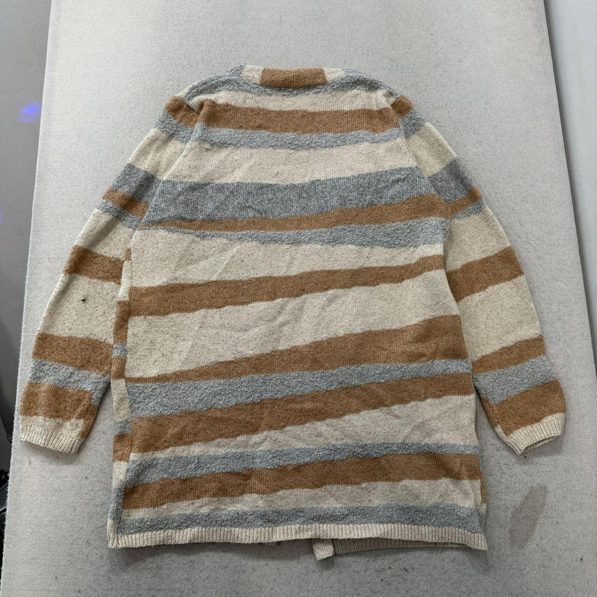 Vintage Y2K 2000's Women's Oversized Striped Knit Cardigan