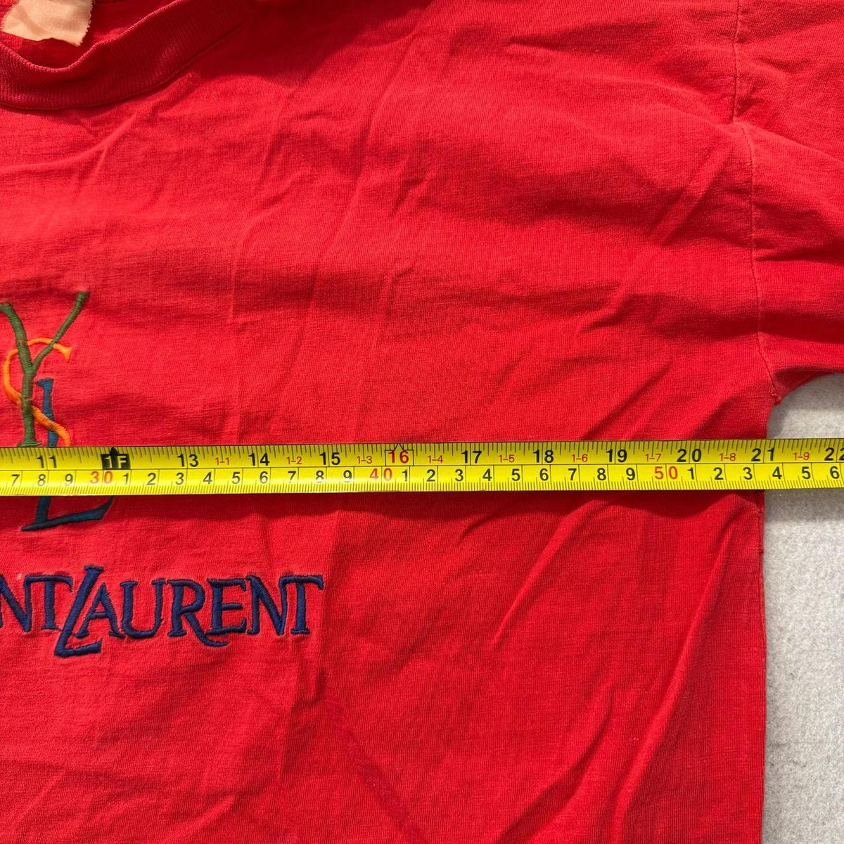 Vintage Y2K 2000's Women's YSL Red Graphic Tee