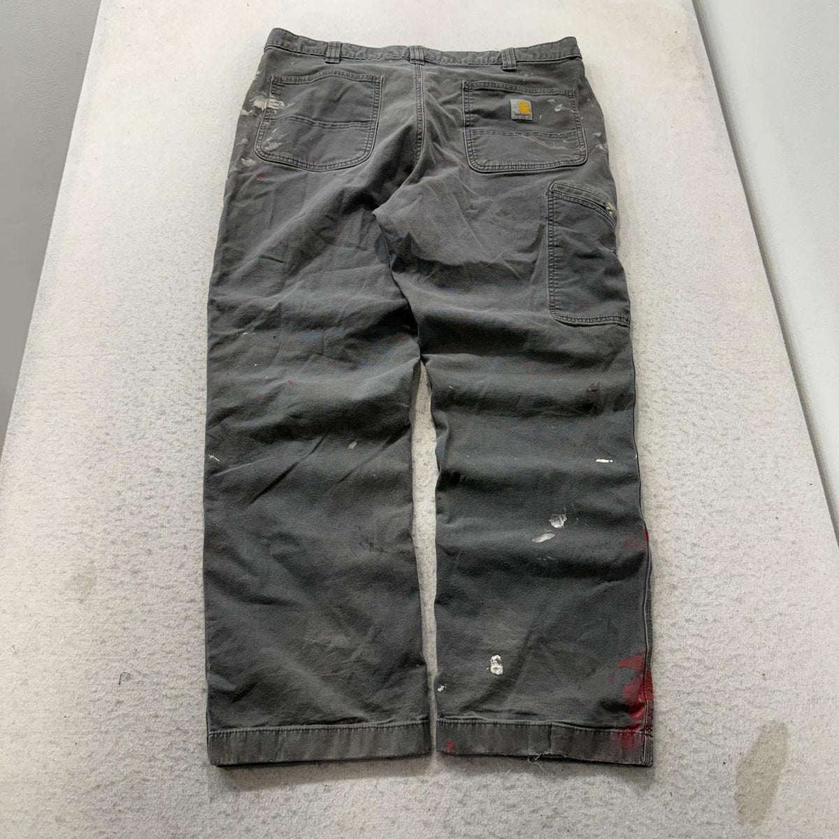 Vintage Y2K 2000's Charcoal Grey Baggy Distressed Cargo Pants
