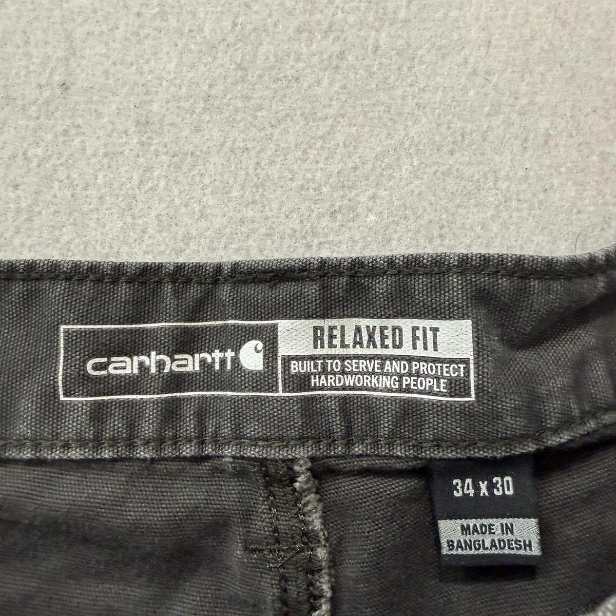 Vintage Y2K 2000's Carhartt Charcoal Grey Faded Carpenter Pants