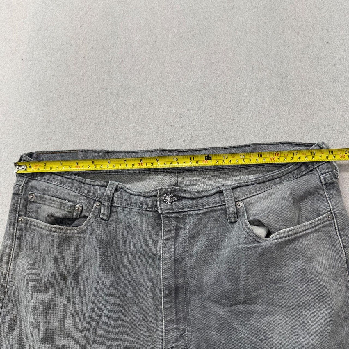 Vintage Y2K 2000's Faded Open Leg Grey Jeans