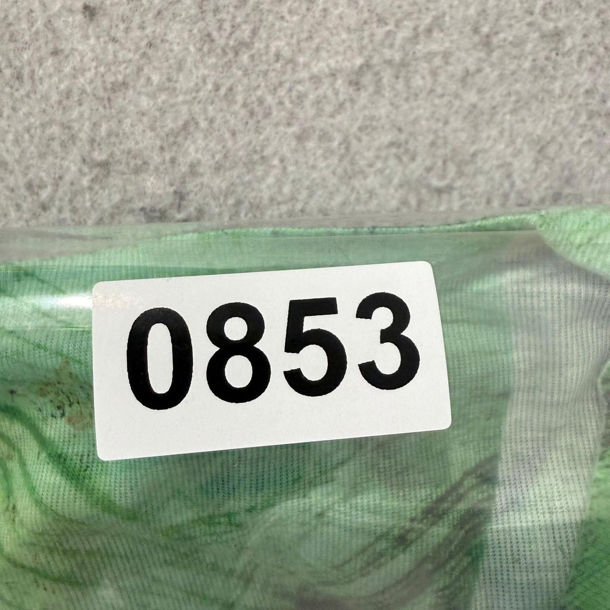 Vintage Y2K 2000's Women's Green Tie-Dye Floral Beaded Graphic Tee