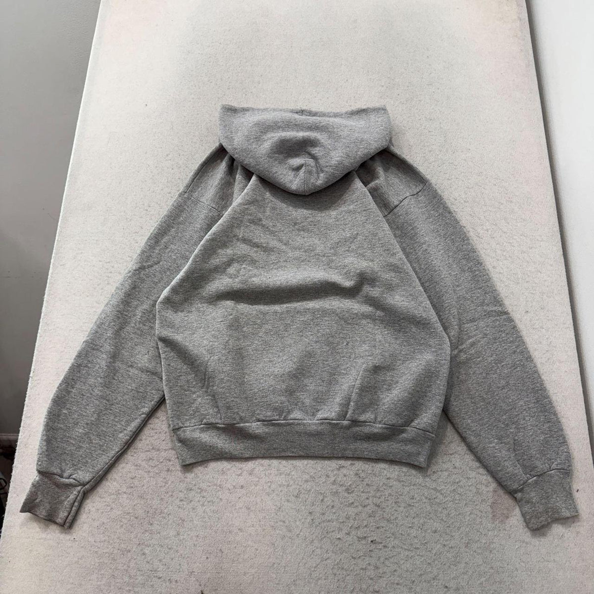 Vintage Y2K 2000's Port and Company Grey Faded Oversized Graphic Hoodie