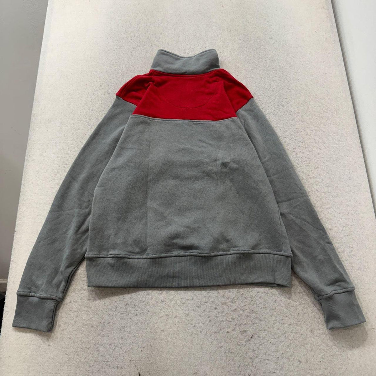 Vintage Y2K 2000's Pressbox Grey Spellout Quarter Zip Pullover