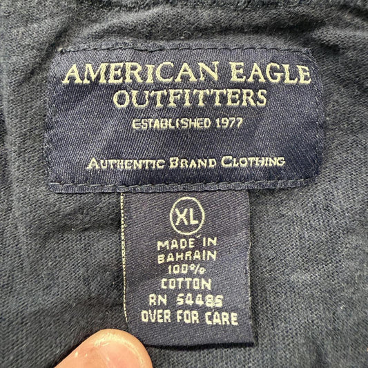 Vintage Y2K 2000's American Eagle Faded Navy Graphic Tee