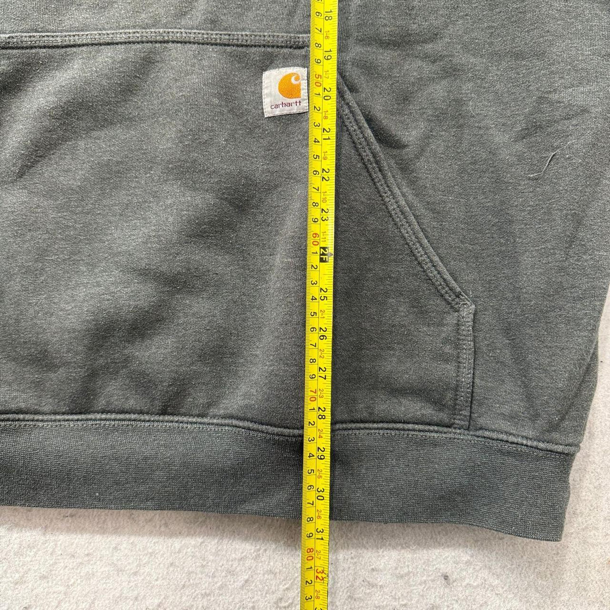 Vintage Y2K 2000's Carhartt Grey Faded Oversized Pullover Hoodie