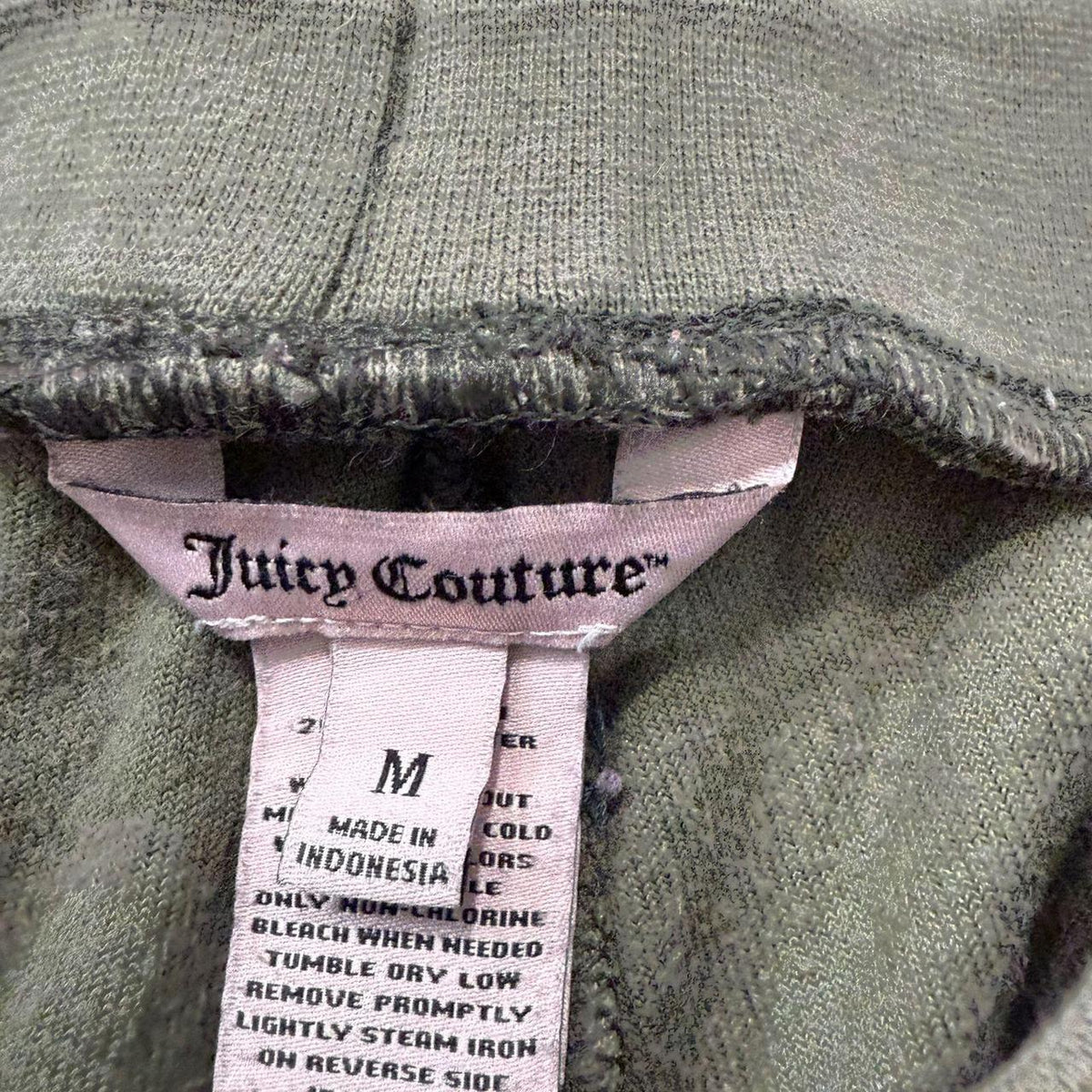 Vintage Y2K 2000's Women's Juicy Couture Olive Green Velour Track Pants