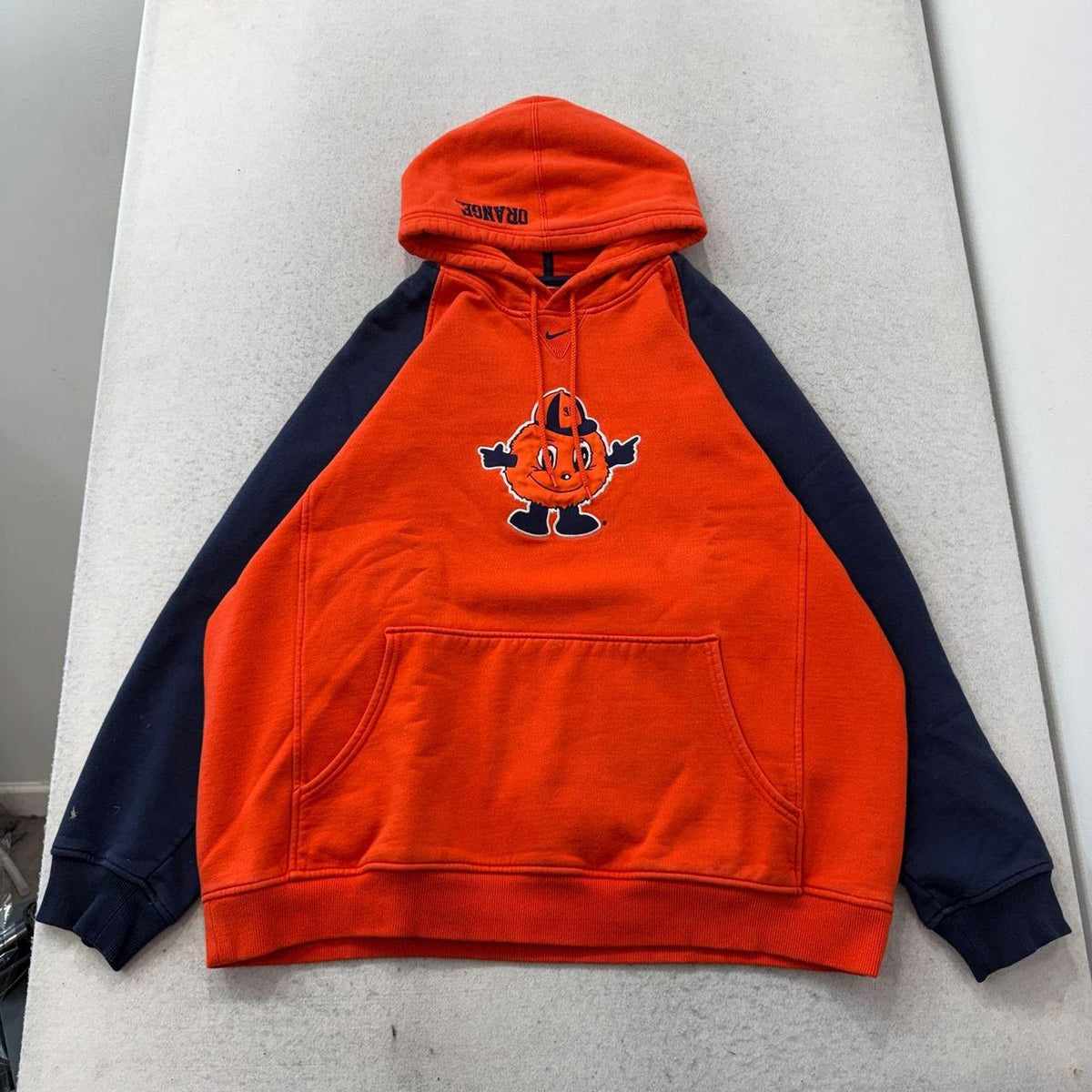 Vintage Y2K 2000's Nike Orange Graphic Oversized Hoodie