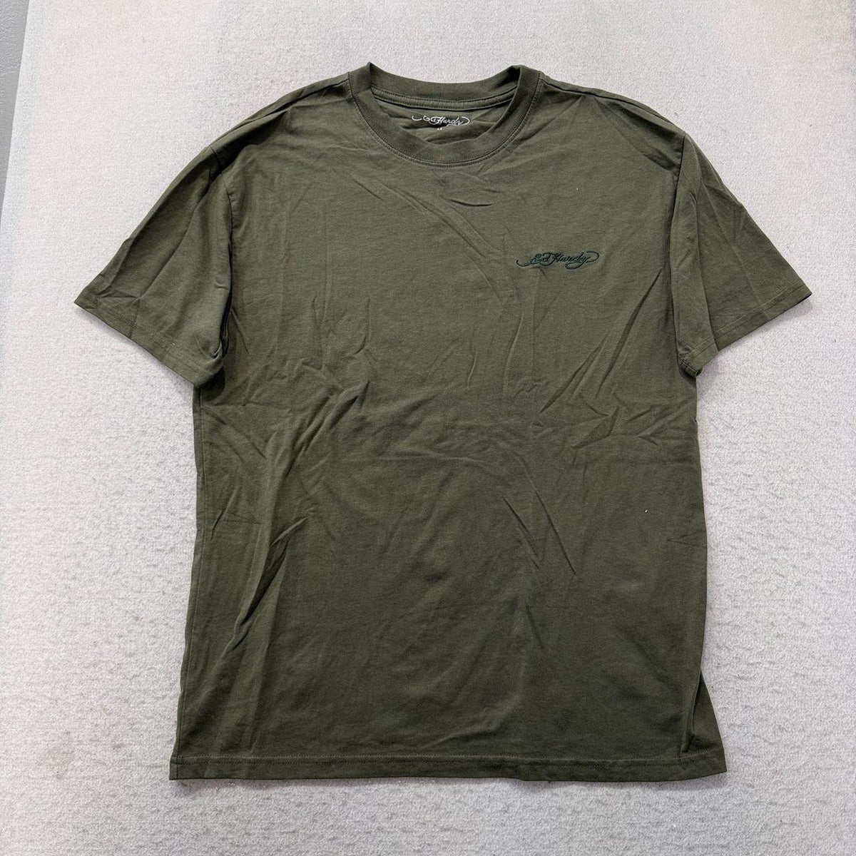 Vintage Y2K 2000's Ed Hardy Olive Green Graphic Tee