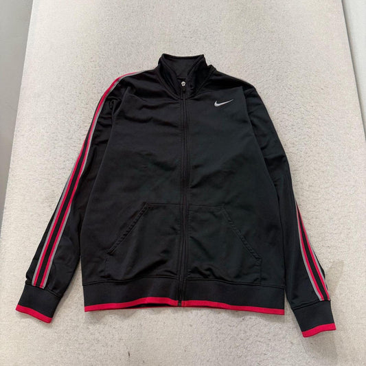 Vintage Y2K 2000's Women's Nike Black Zip Up Track Jacket