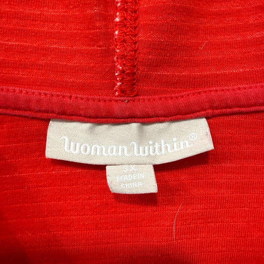 Vintage Y2K 2000's Women's Red Striped Oversized Pullover Hoodie