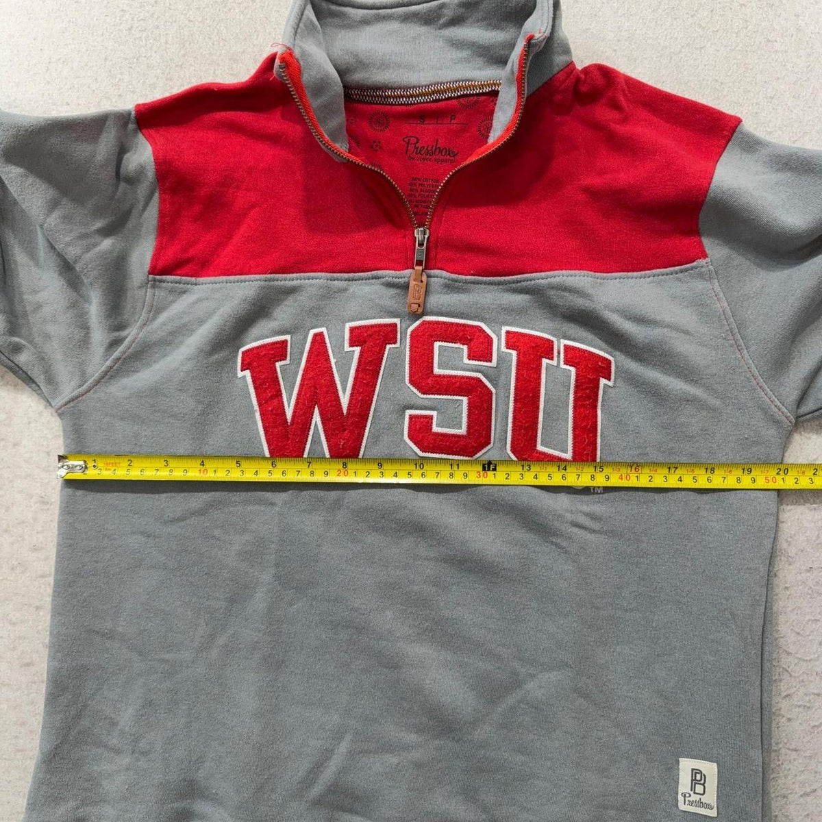 Vintage Y2K 2000's Pressbox Grey Spellout Quarter Zip Pullover