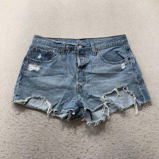 Vintage Y2K 2000's Levi's Faded Distressed Baggy Denim Shorts