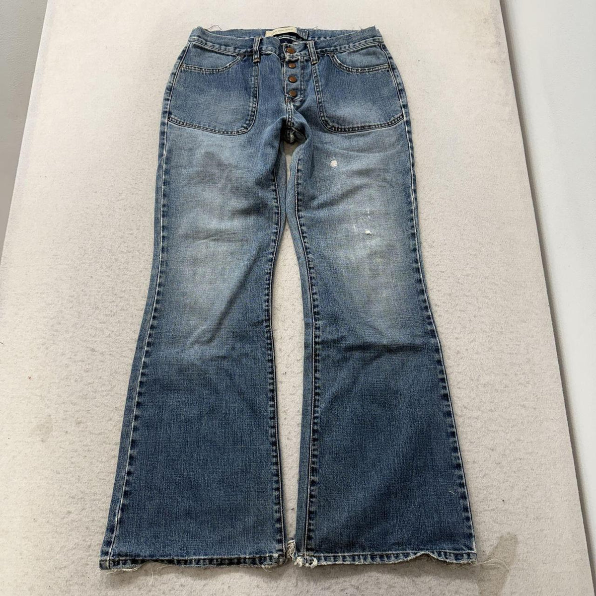 Vintage Y2K 2000's Women's Low Rise Faded Flare Jeans